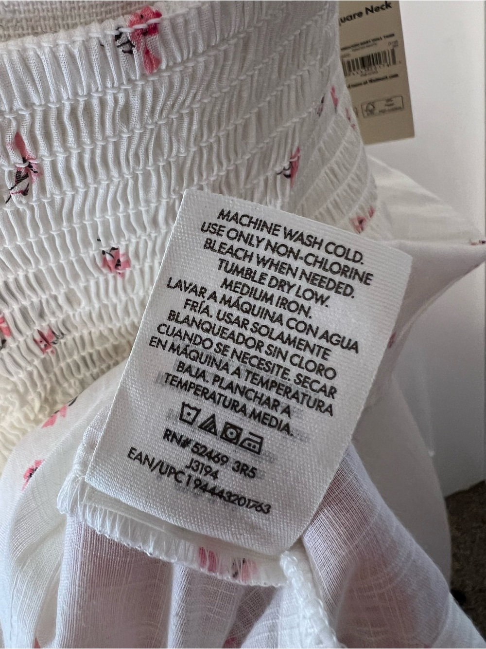 No Boundaries White Cami with Pink Floral Accent - Picture 8 of 9